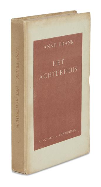 FRANK, ANNE. Het Achterhuis: Dagboekbrieven van 12 Juni 1942-1 Augustus 1944 [The House Behind: Diary Entries.]